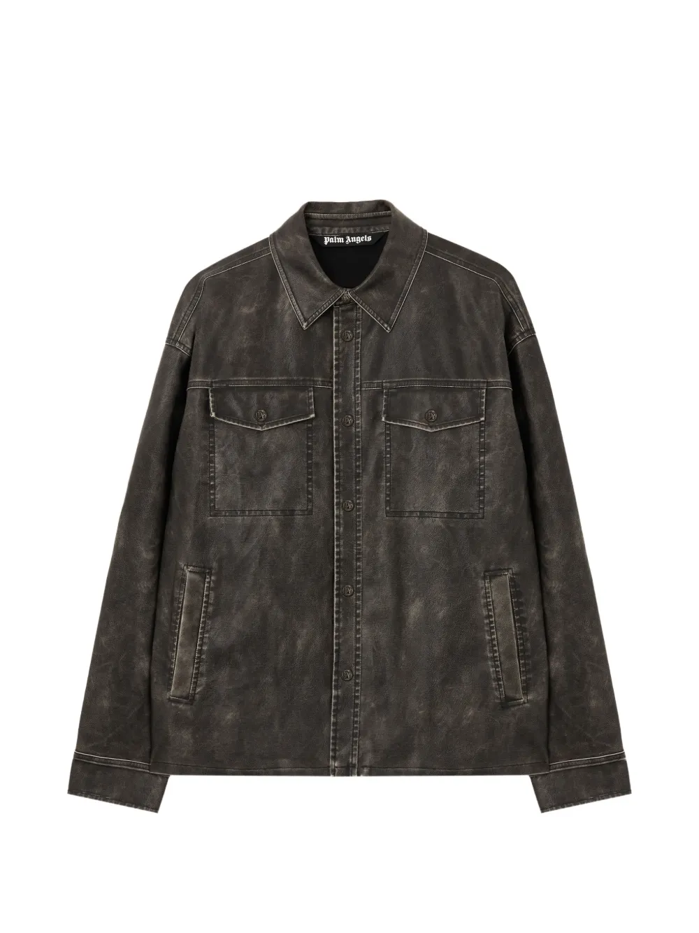 Palm Angels button-fastening shirt jacket - Black