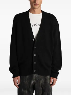 AMIRI Leopard Bones Cardigan | Black | FARFETCH