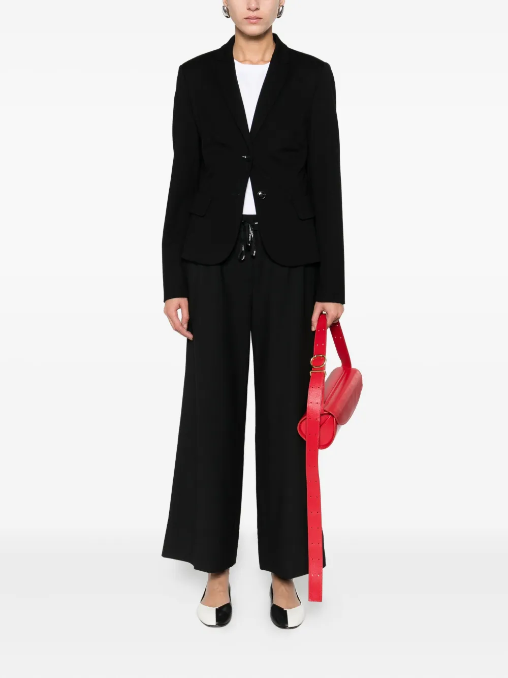 Marccain Welkom Drawstring-waist Trousers In Black