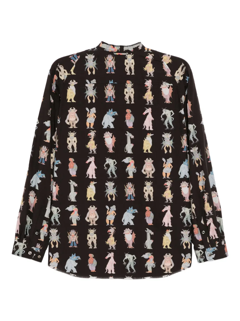 Undercover Overhemd met monsterprint - Bruin