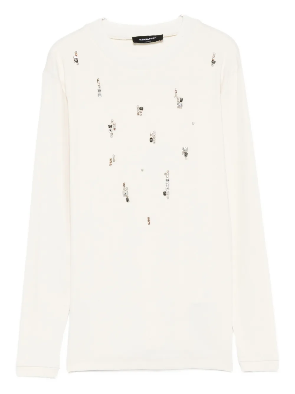 Fabiana Filippi アップリケ セーター - ホワイト
