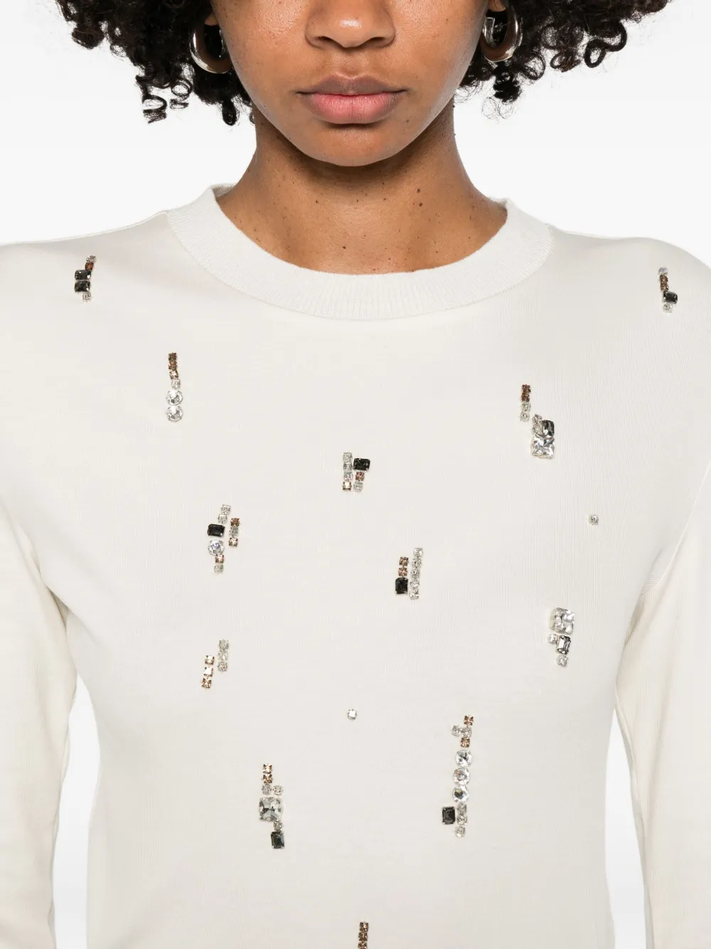 Fabiana Filippi Trui verfraaid met applicatie Wit