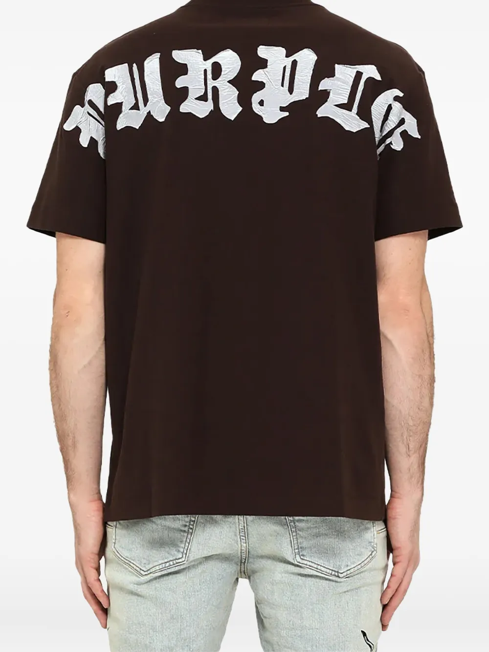 Purple Brand Getextureerd T-shirt - Bruin