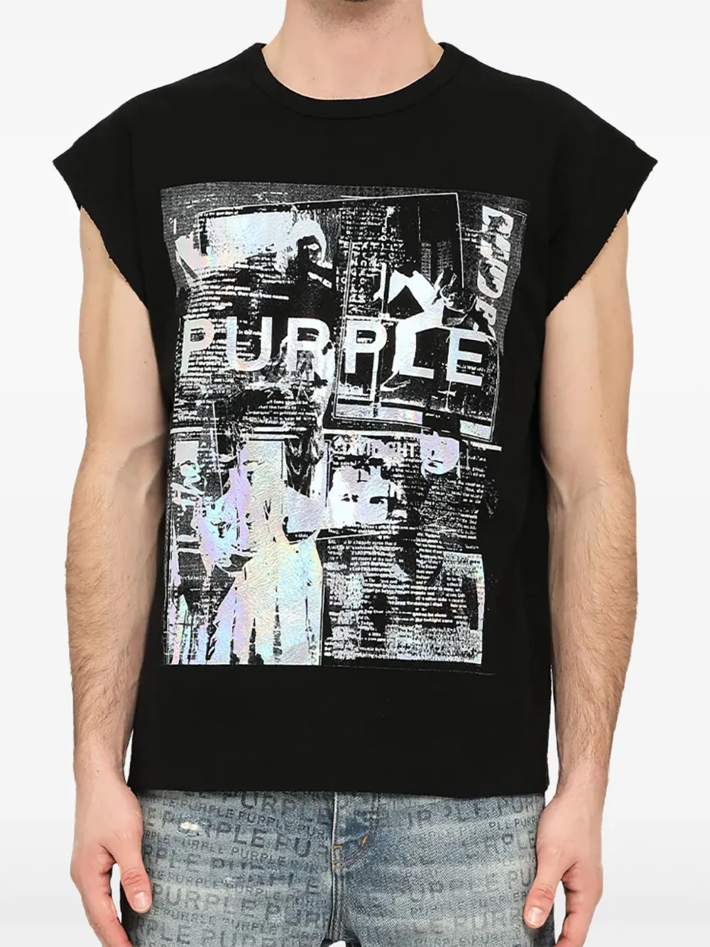 Purple Brand graphic-print T-shirt | Black | Image 1