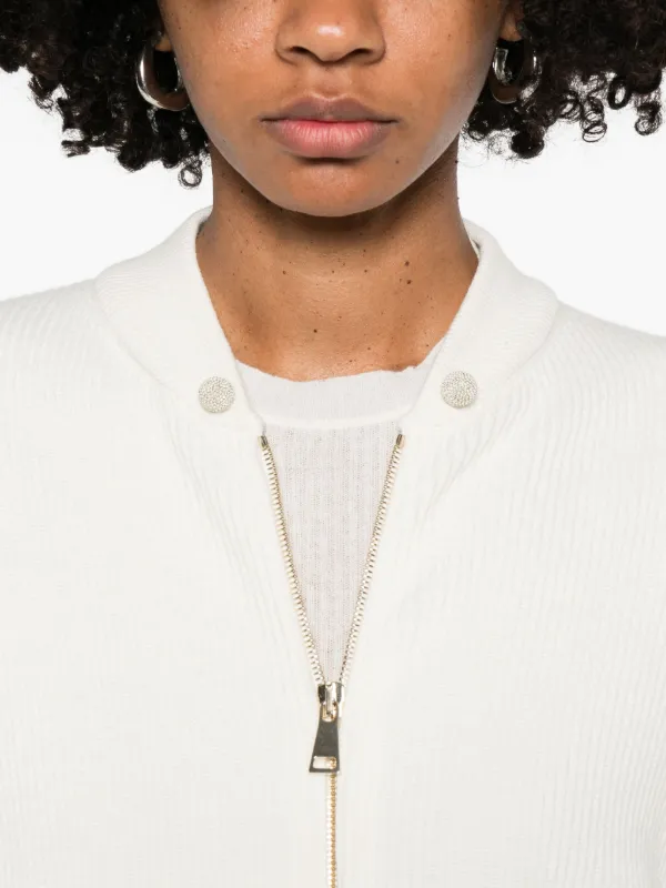 Fabiana Filippi ジップアップ カーディガン | ホワイト | FARFETCH JP