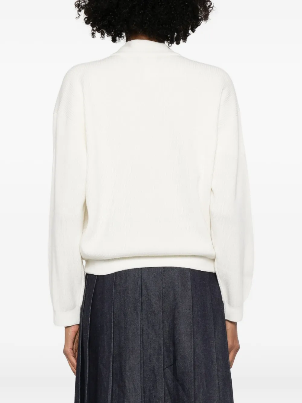Fabiana Filippi Zip-up Cardigan In White
