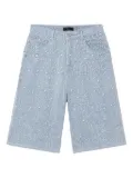 Purple Brand pearl-detailed shorts - Blue