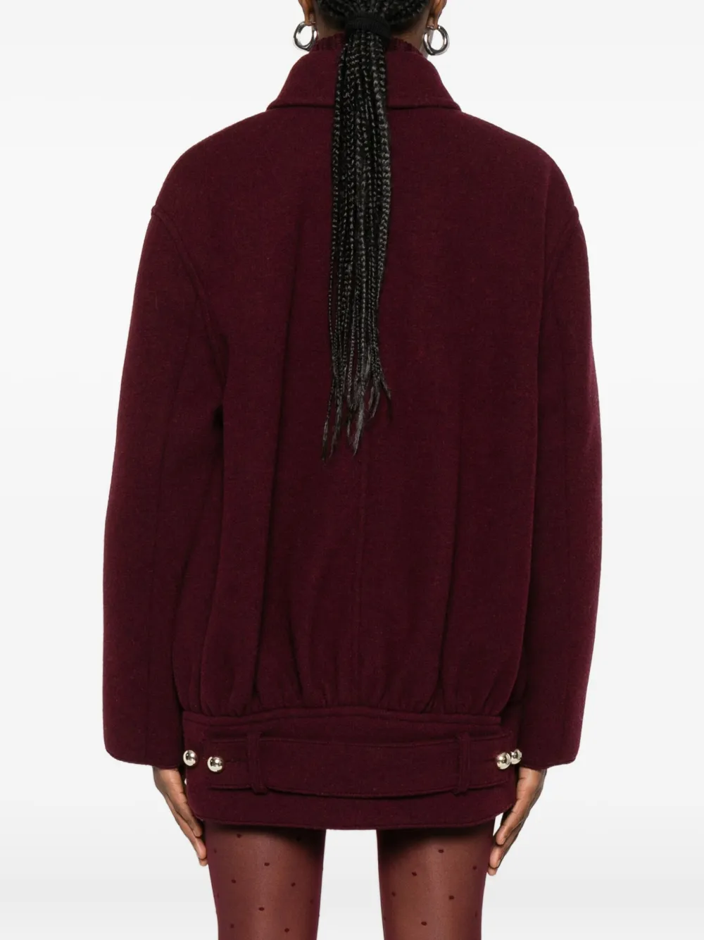 N°21 N21 Double-breasted Coat In Burgundy