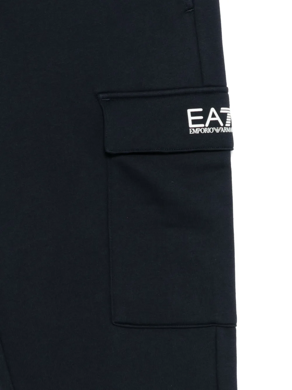 Ea7 Logo-detail Cargo Track Pants In Blue