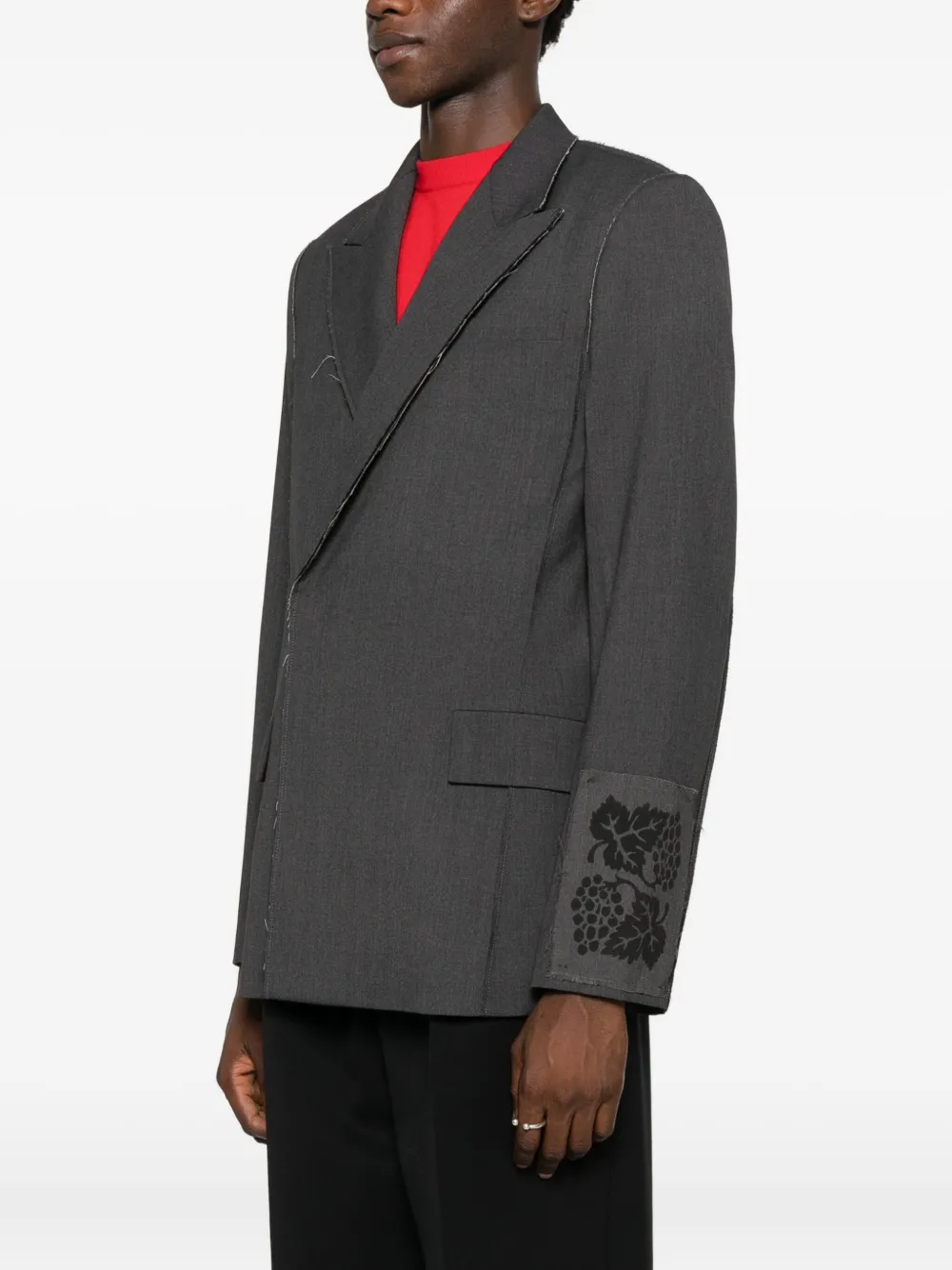 Federico Cina Seam-detail Blazer In Gray