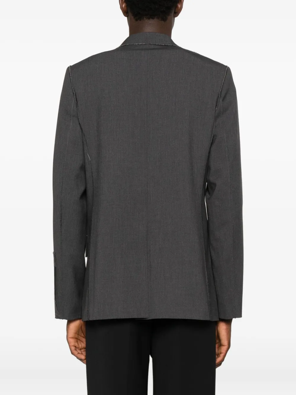 Federico Cina Seam-detail Blazer In Gray