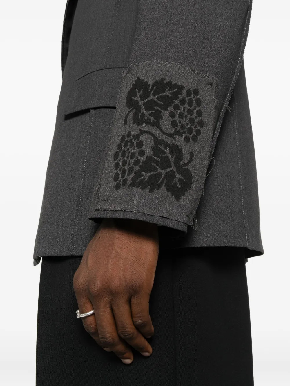 Federico Cina Seam-detail Blazer In Gray