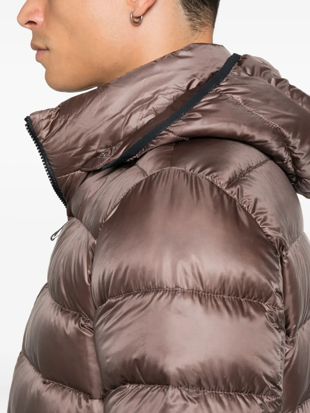 Herno Gewatteerd jack met capuchon Bruin