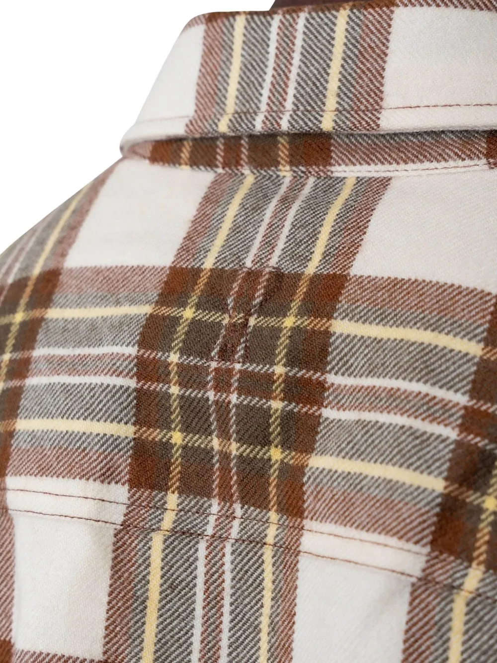 AMI Paris Ami De Coeur geruit overhemd Beige