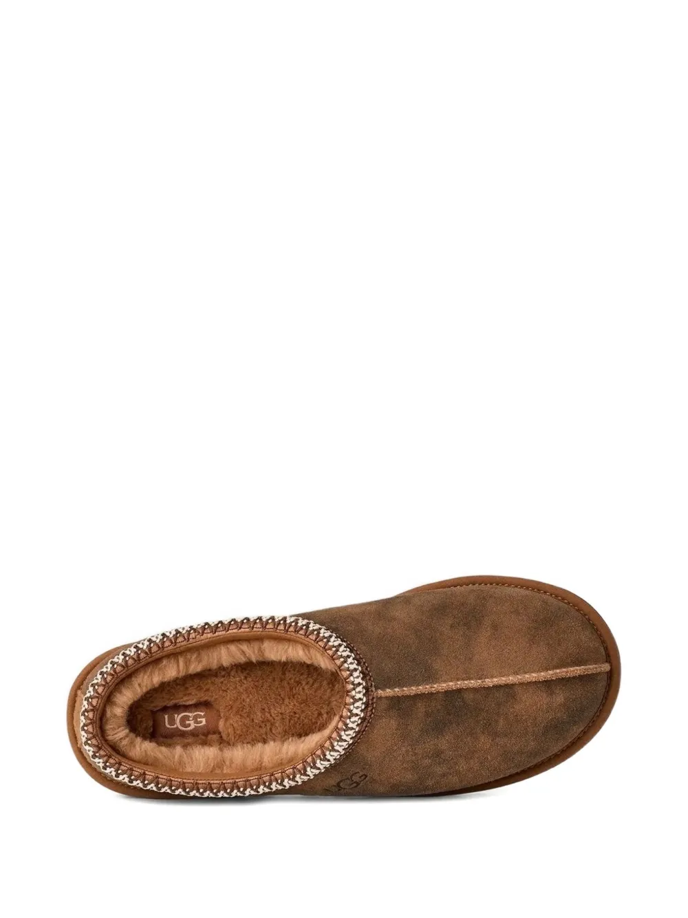 Ugg Suede Slip-on Sabot With Braid Detail In Brown