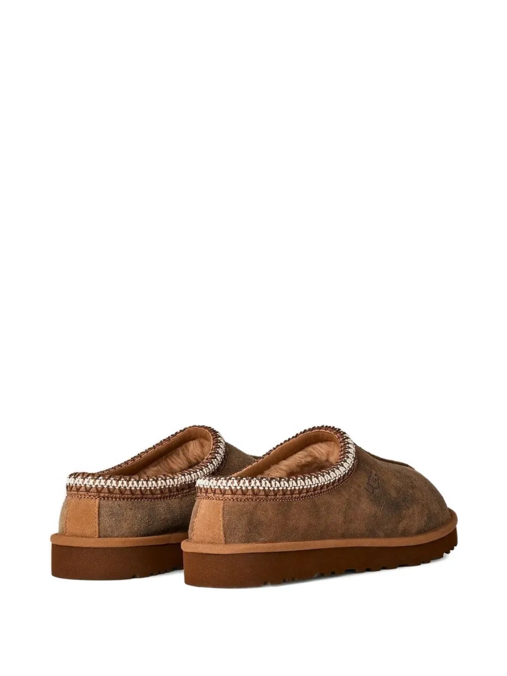 Ugg Suede Slip-on Sabot With Braid Detail In Brown