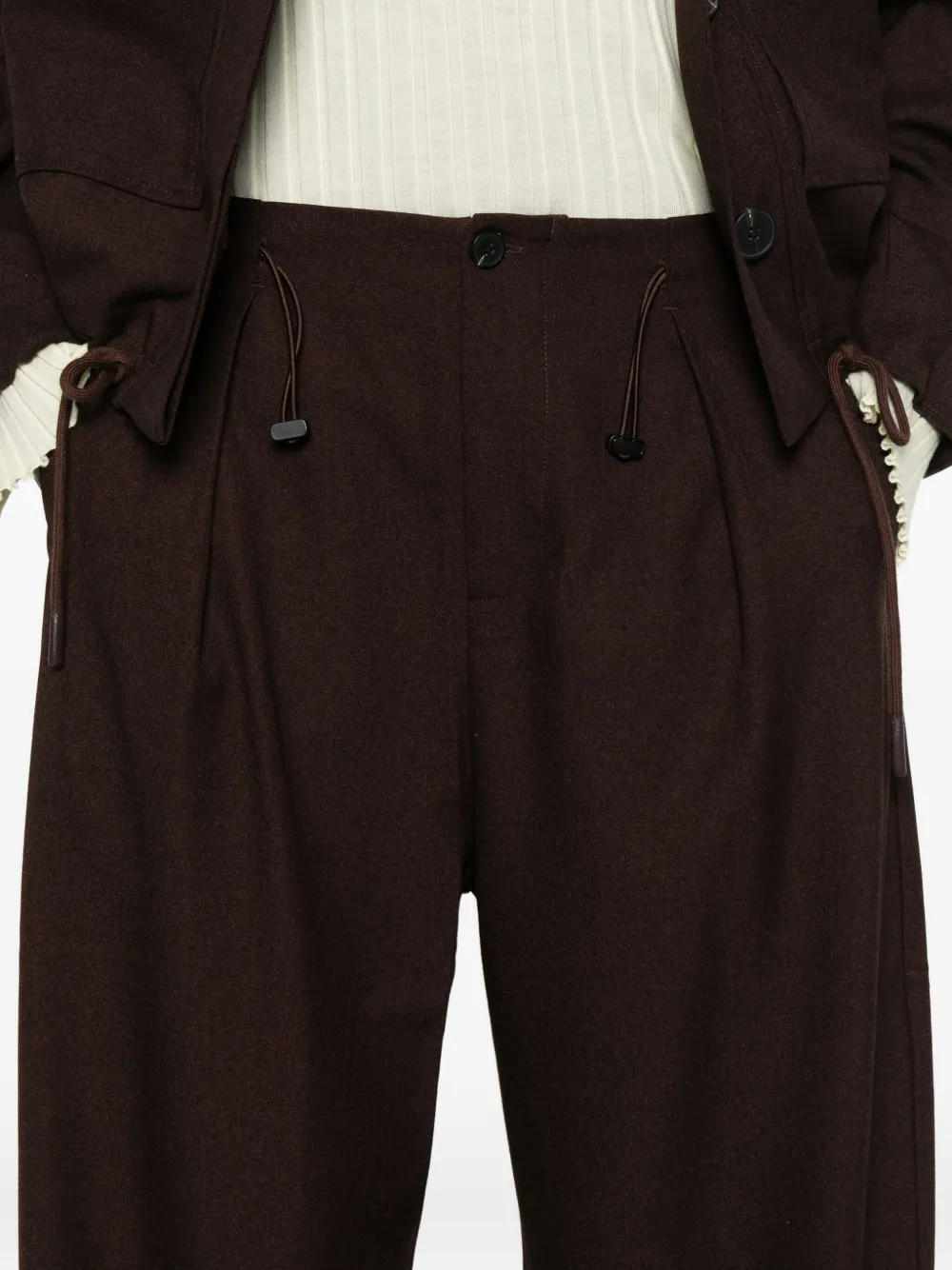 Suncoo Drawstring Trousers In Black