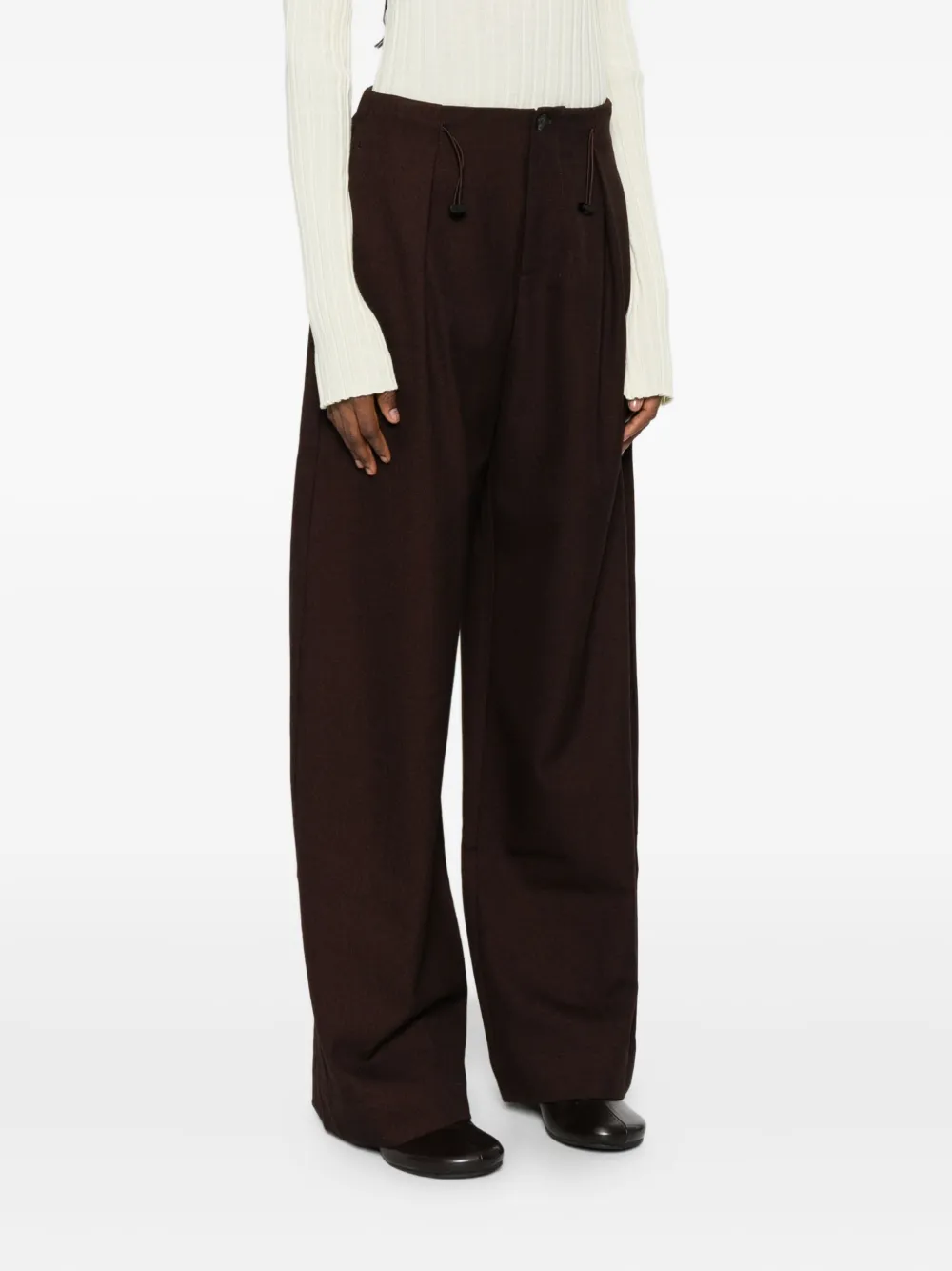 Suncoo Drawstring Trousers In Black