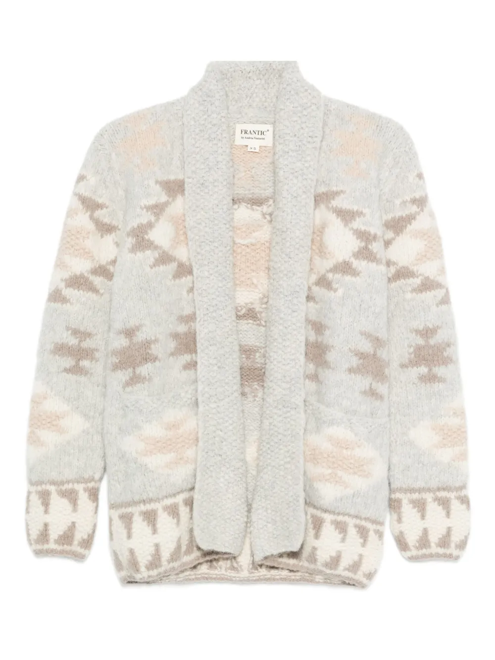 FRANTIC Nevada patterned-intarsia cardigan | Grey | Image 1