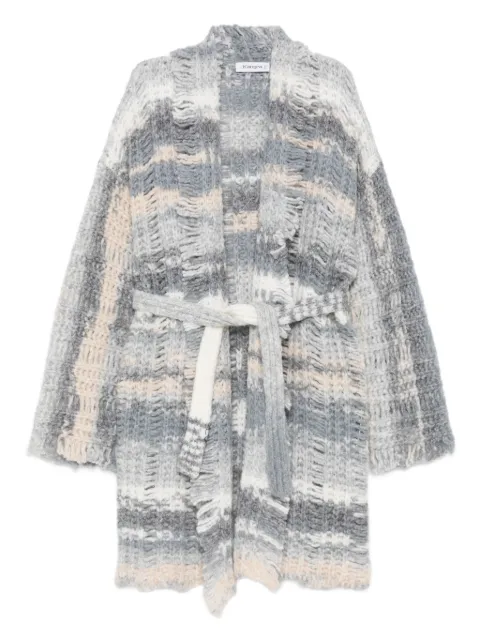 Kangra cárdigan con flecos y cinturón