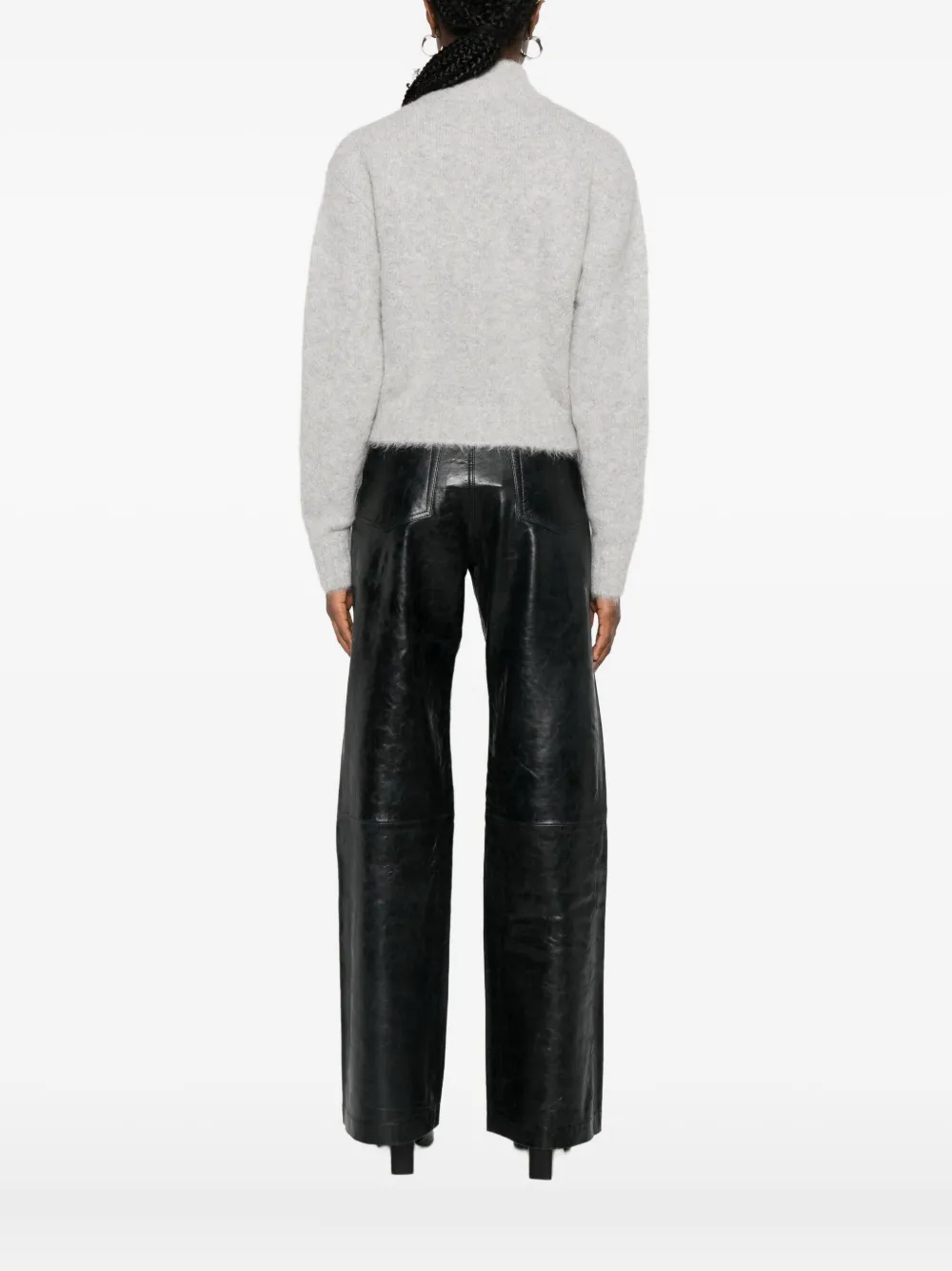 Samsoe & Samsoe High-neck Zip-up Cardigan In Gray