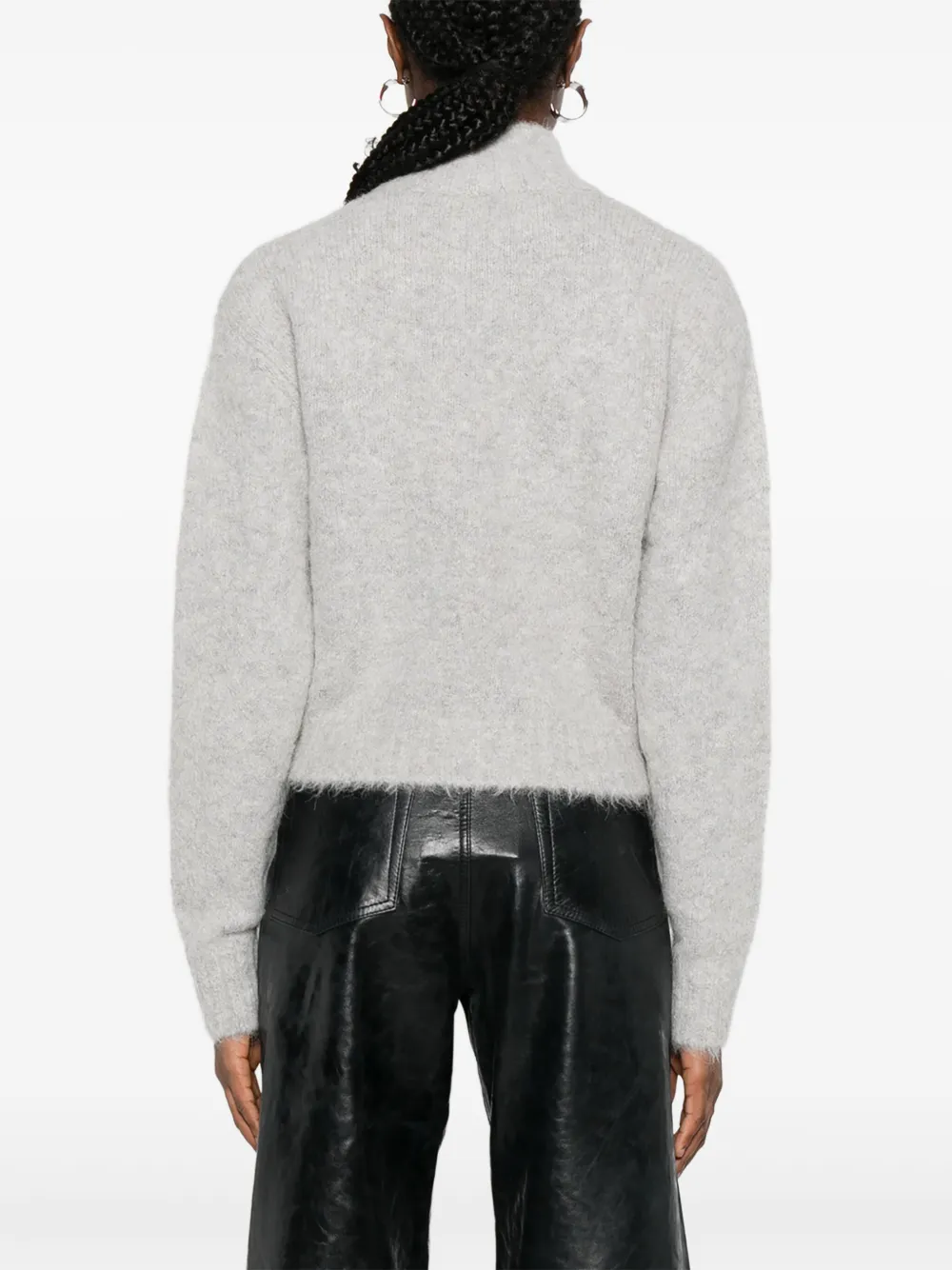 SAMSOE Vest met hoge hals en rits Grijs