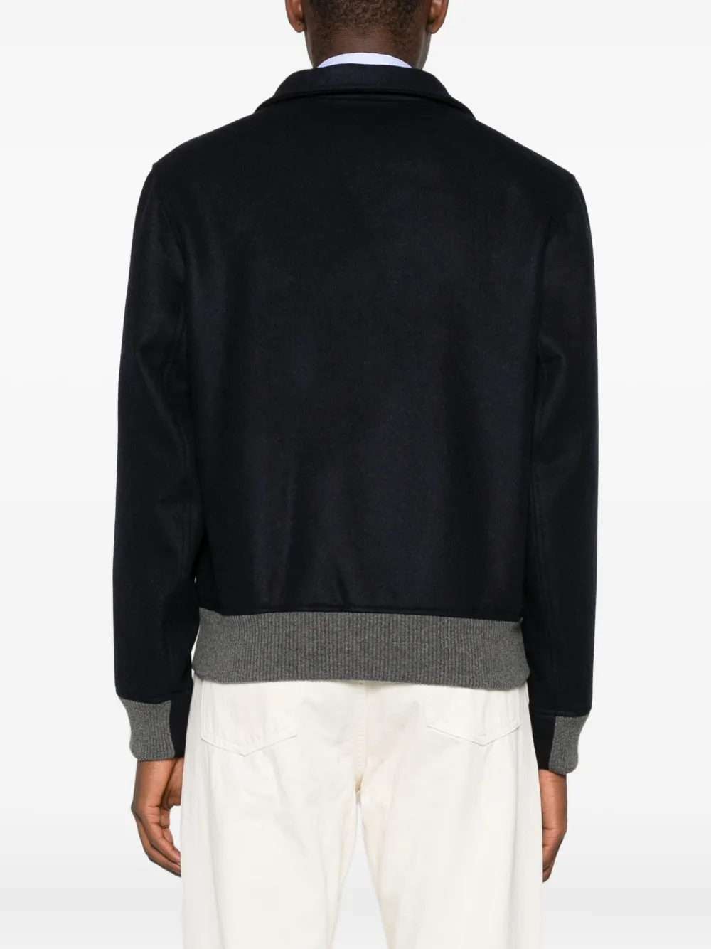 Brunello Cucinelli Wollen bomberjack Blauw