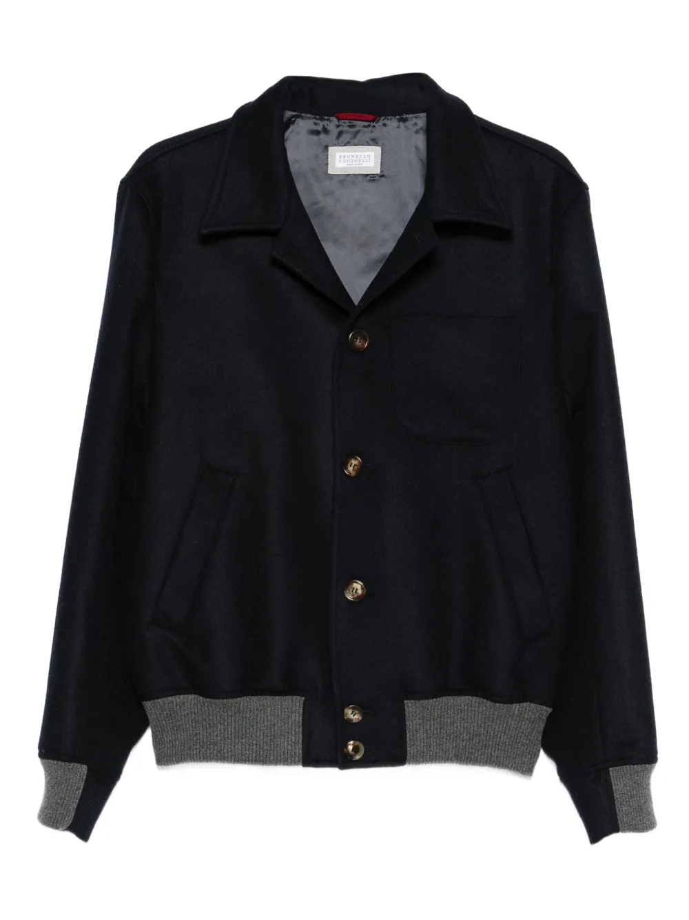 Brunello Cucinelli wool bomber jacket | Blue | Image 1