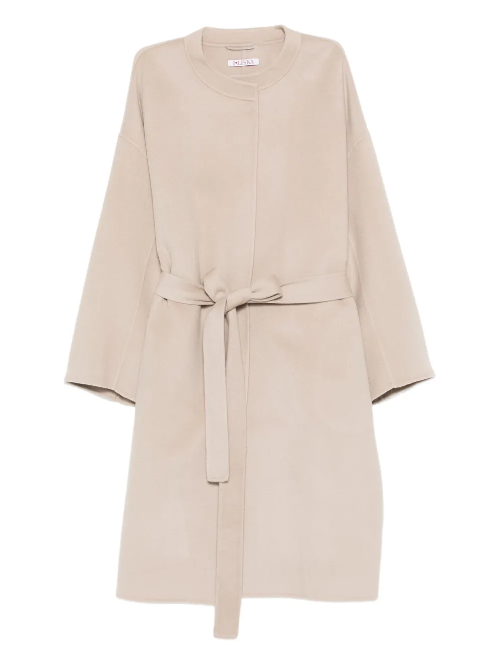 Liska Belted Coat In Brown