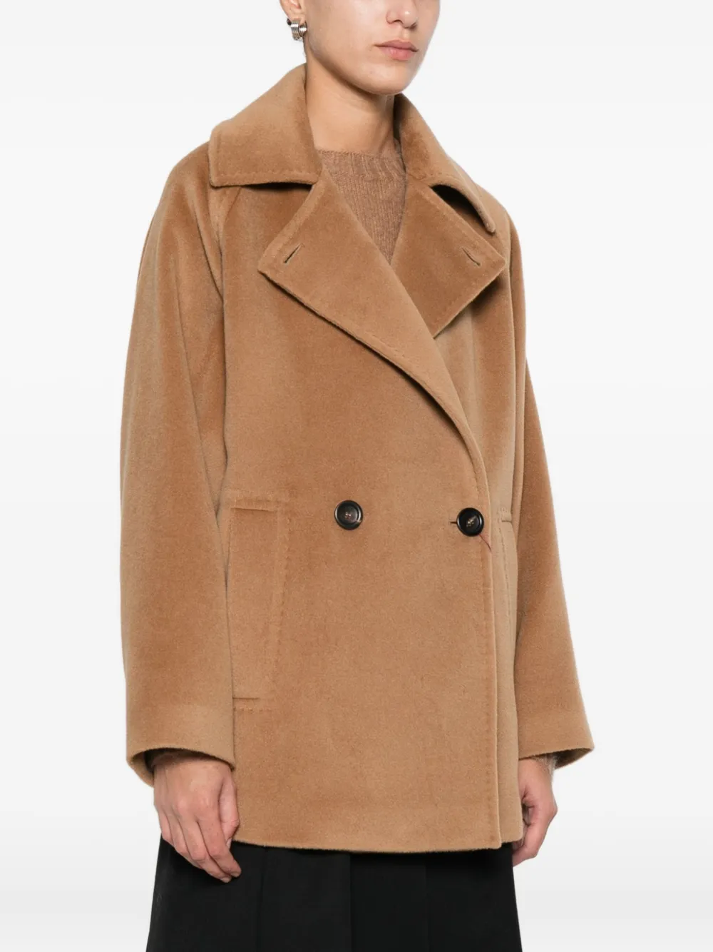Max Mara Jack met dubbele rij knopen Bruin