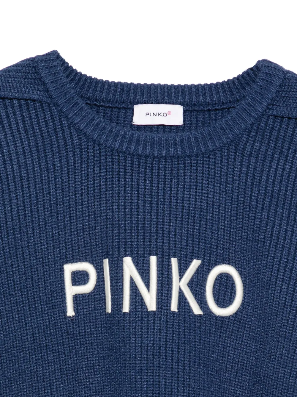 Pinko Kids Trui met geborduurd logo Blauw