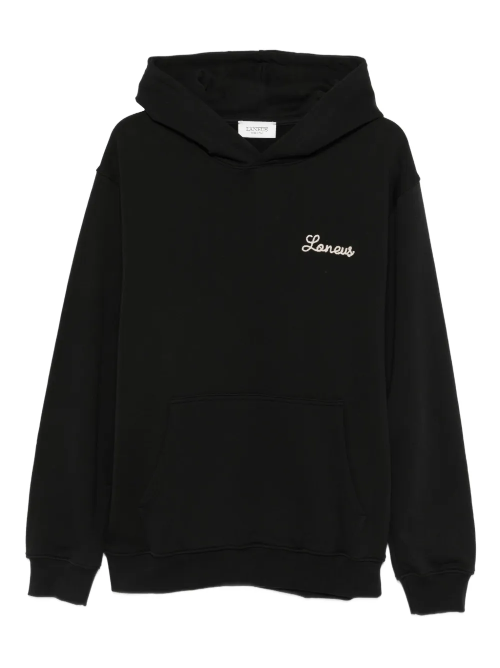 Laneus logo-detail hoodie - Nero