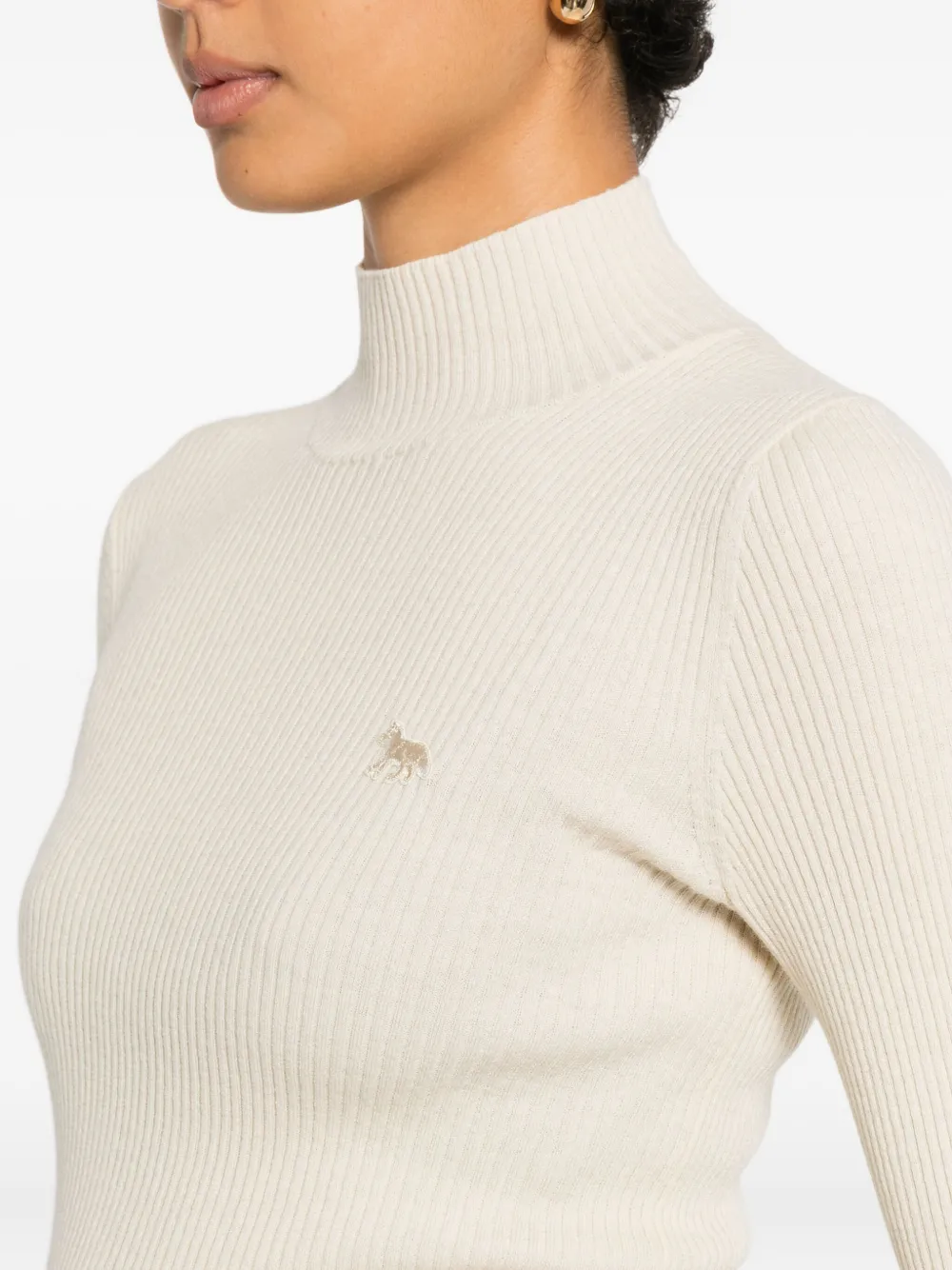 Maison Kitsuné Top met col Beige