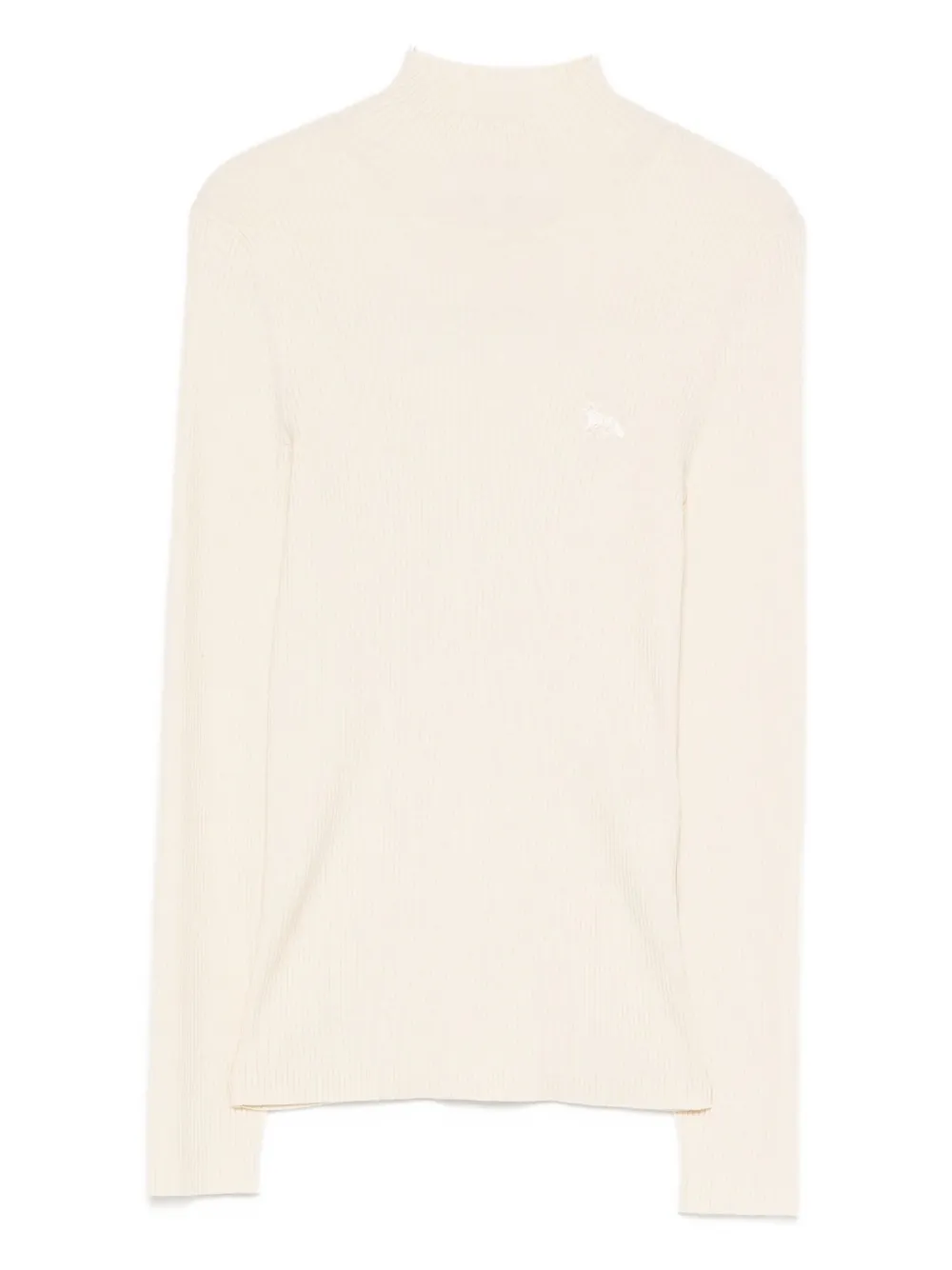 Maison Kitsuné ribbed mock-neck top - Toni neutri