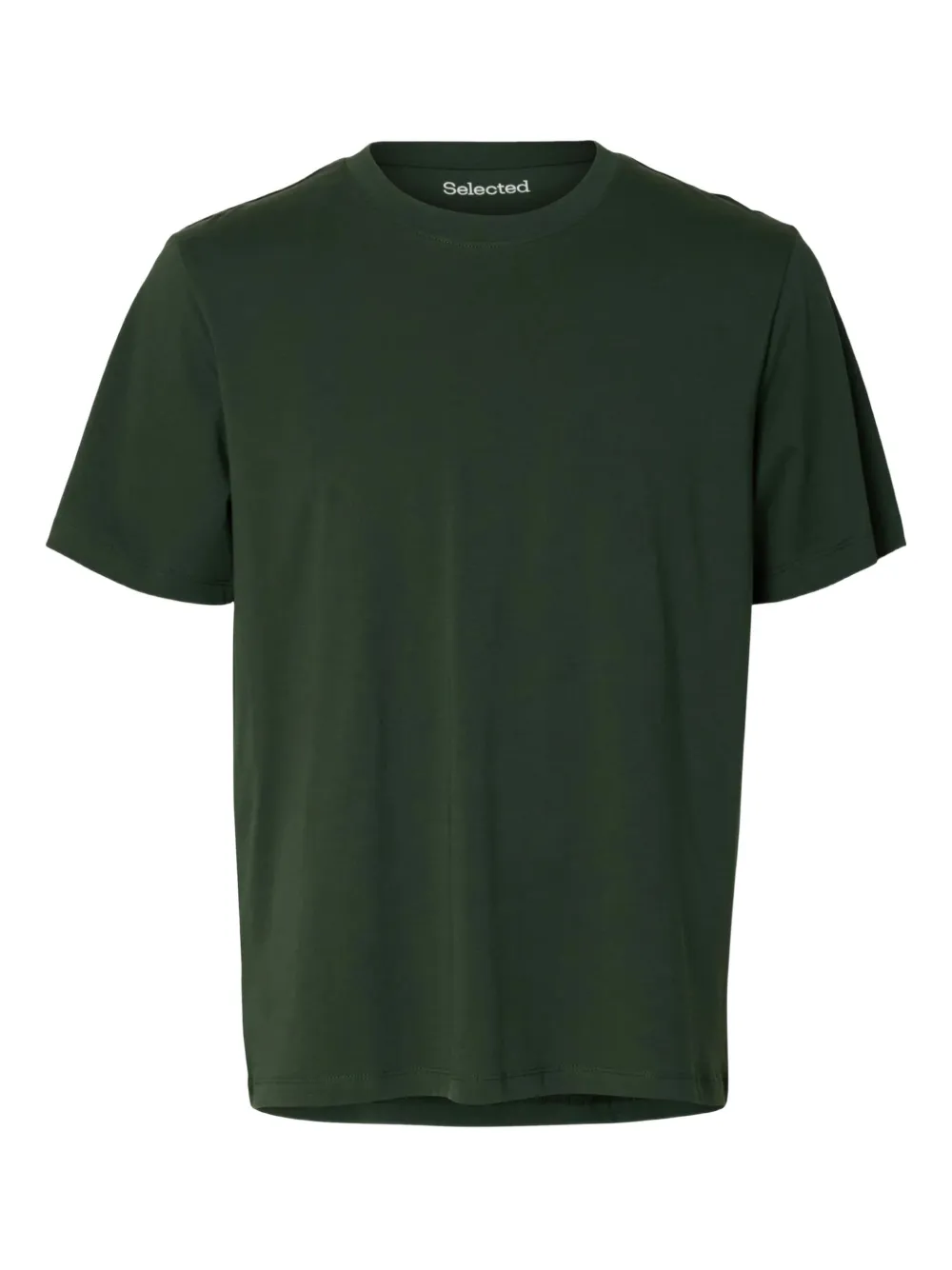 SELECTED cotton T-shirt | Green | Image 1
