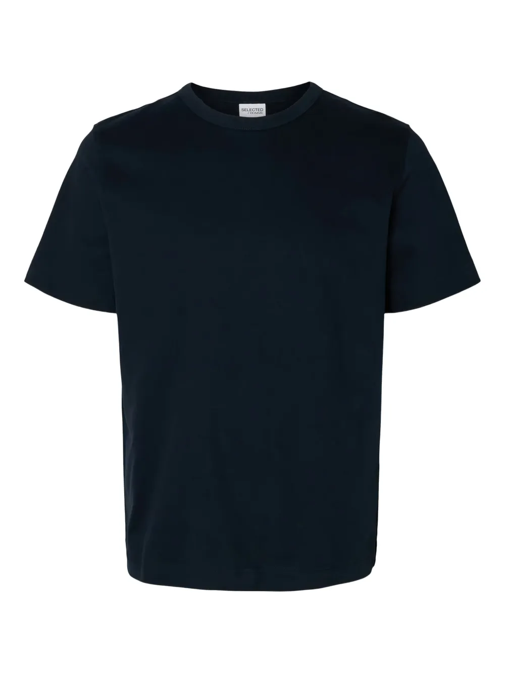 SELECTED crew-neck T-shirt | Black | Image 1