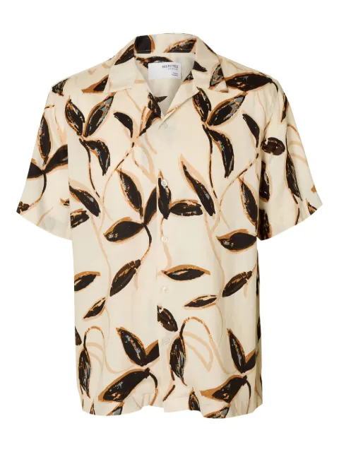 SELECTED floral-print shirt