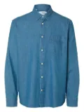 SELECTED chest-pocket shirt - Blue