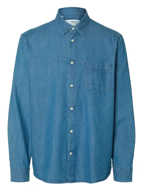 SELECTED chest-pocket shirt