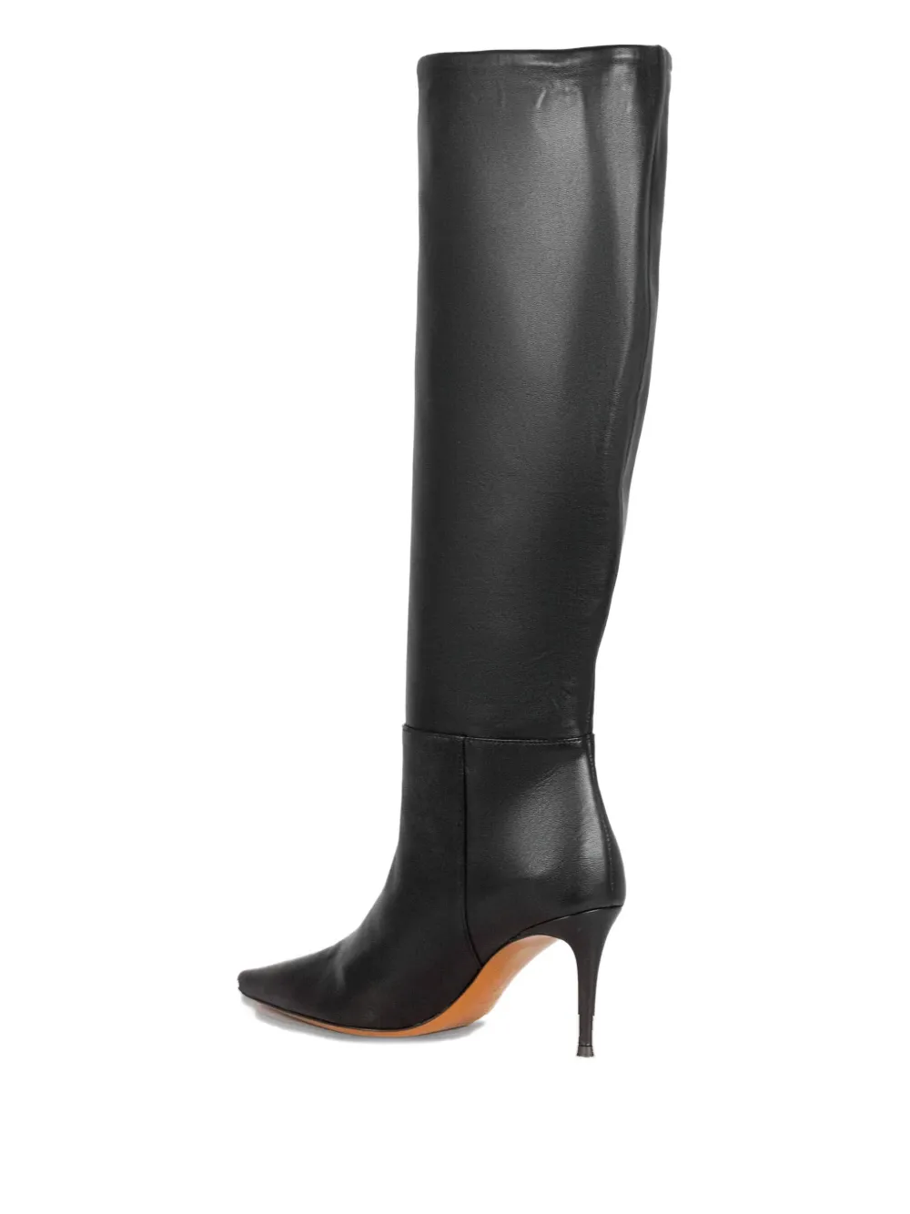 Roberto Festa 70mm Thea Leather Knee-high Boots In Black