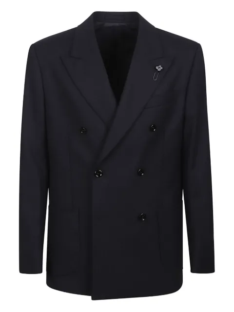 Lardini double-breasted wool blazer