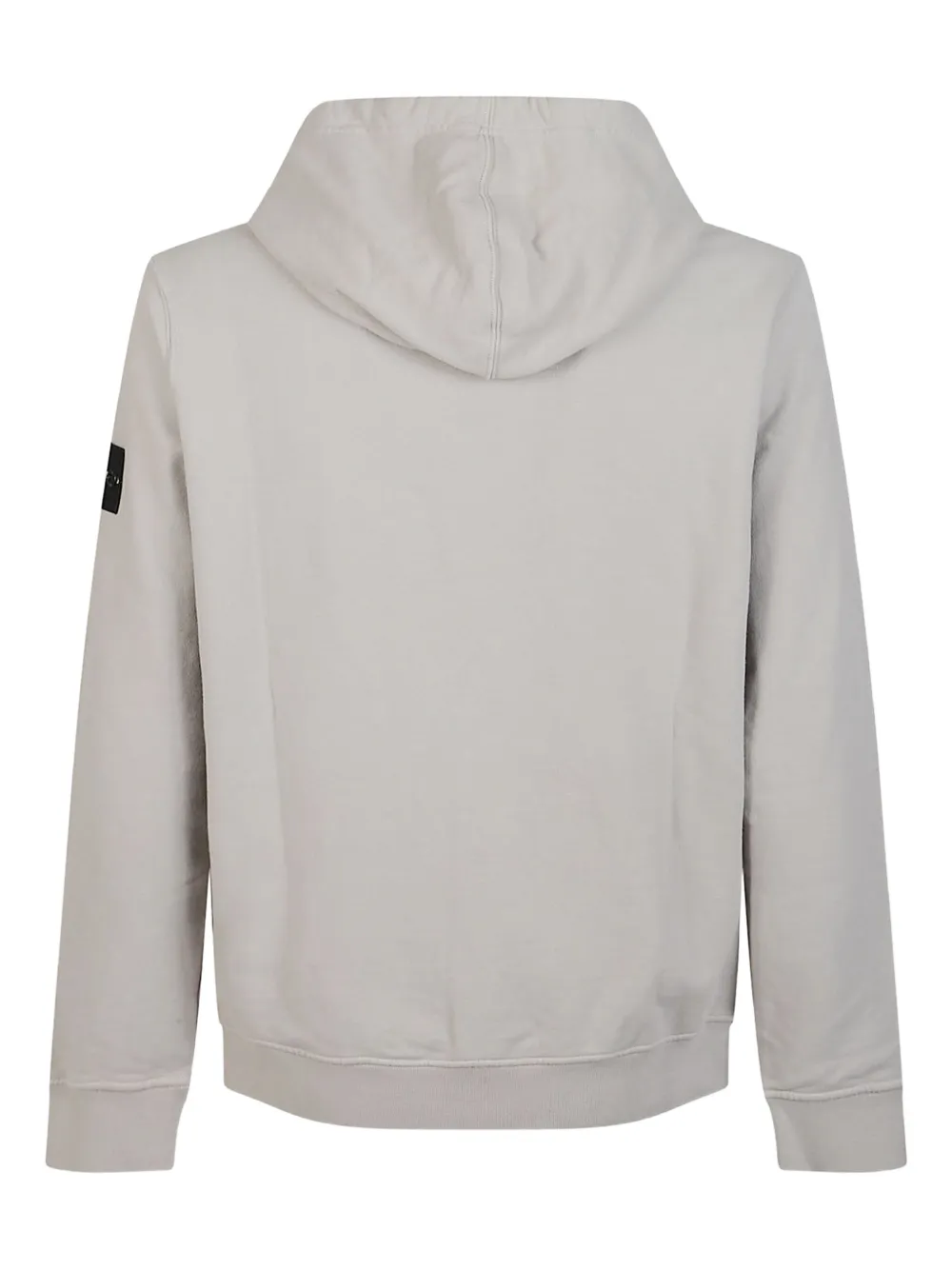 Stone Island Hooded Cotton Zip Sweatshirt In Gray
