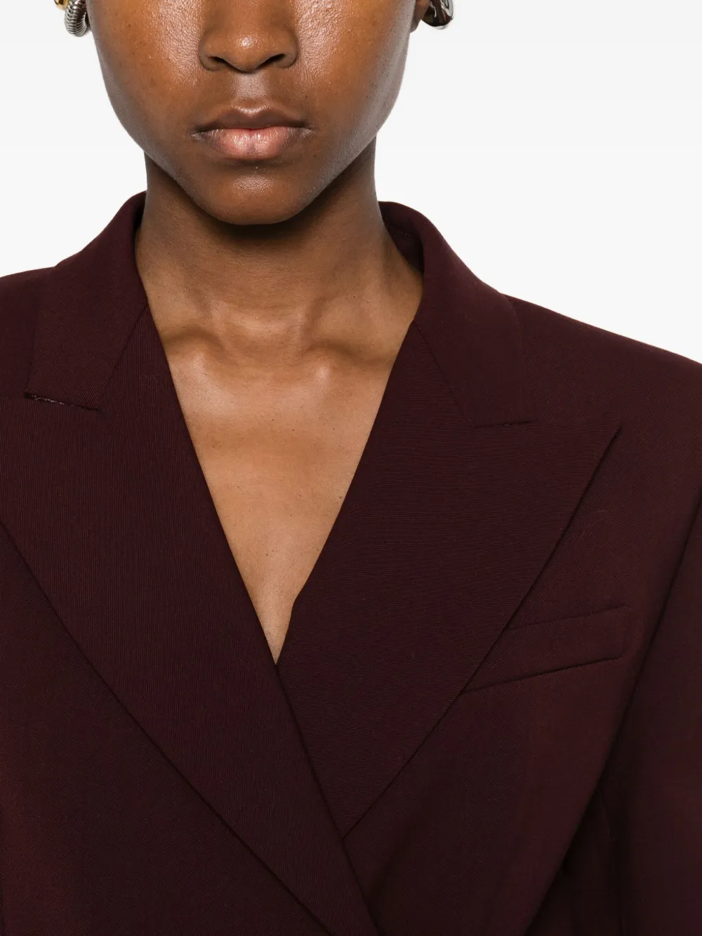 Sportmax Wool Blazer In Burgundy