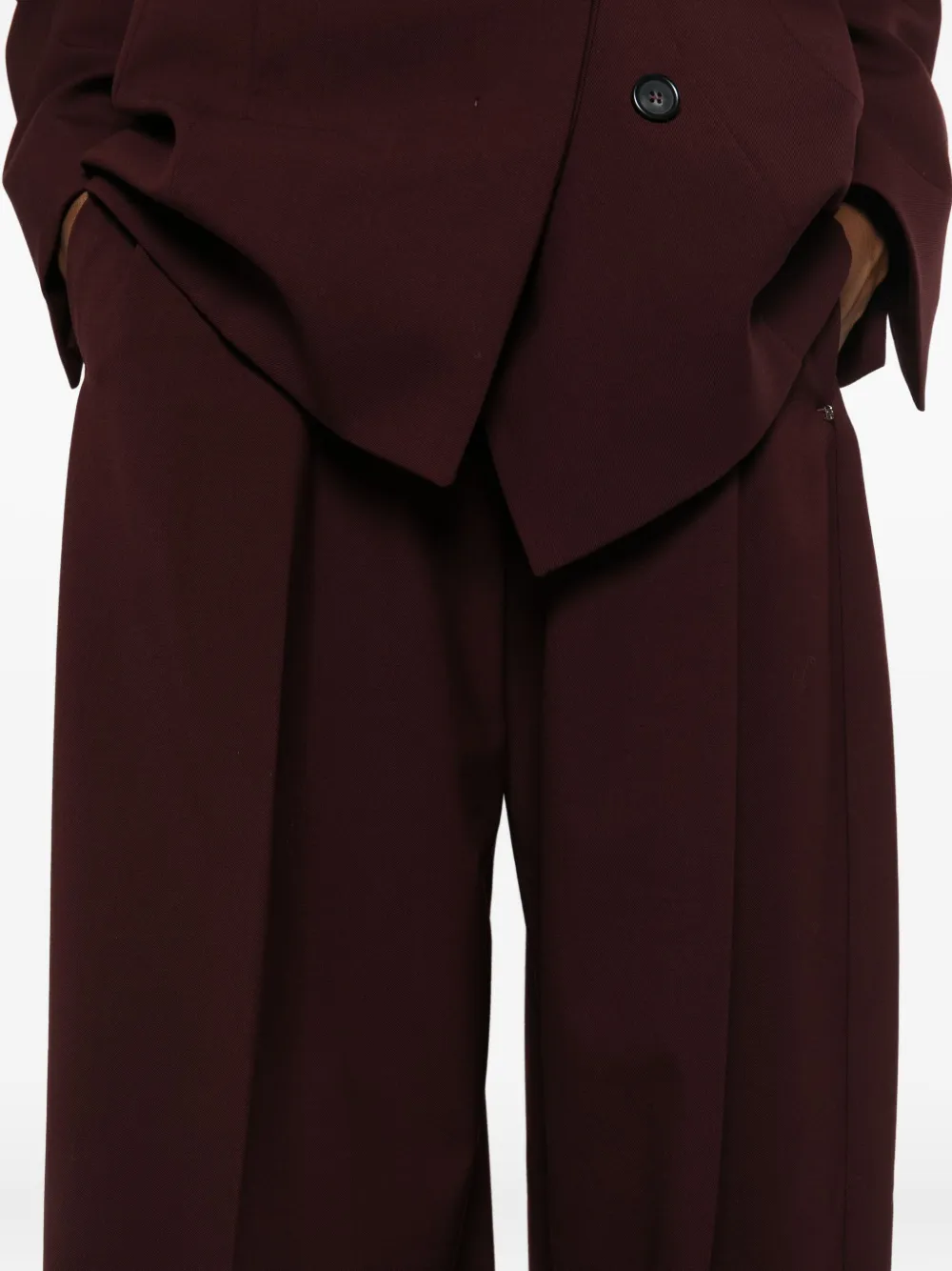 Sportmax Wool Blazer In Burgundy
