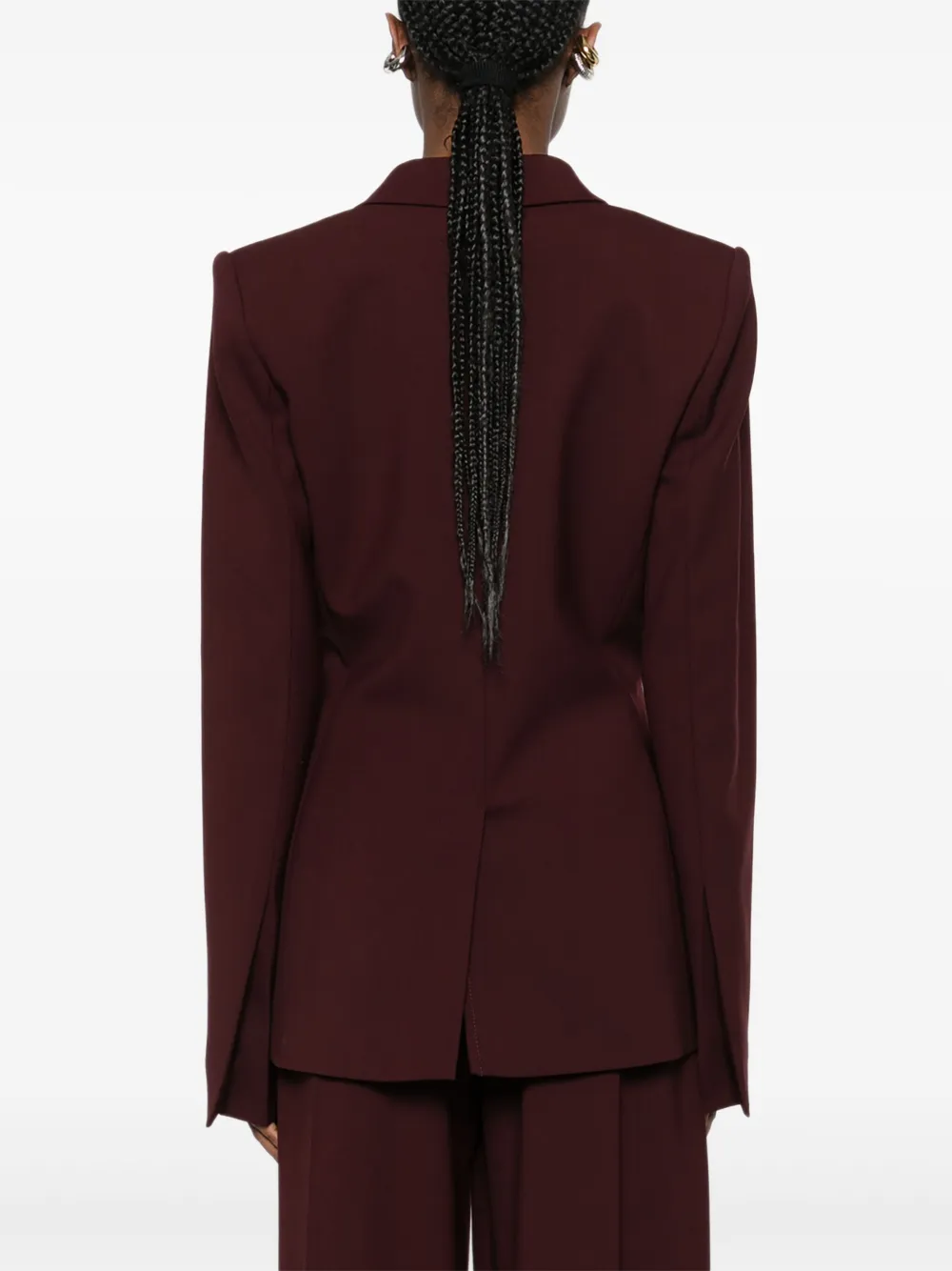 Sportmax Wool Blazer In Burgundy