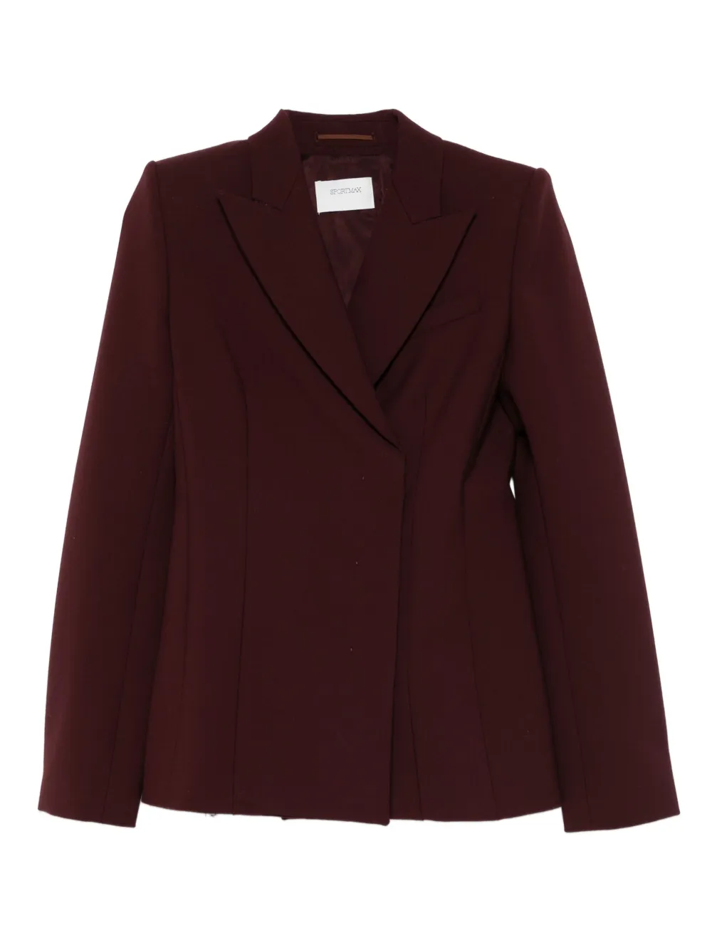 Sportmax Wool Blazer In Burgundy