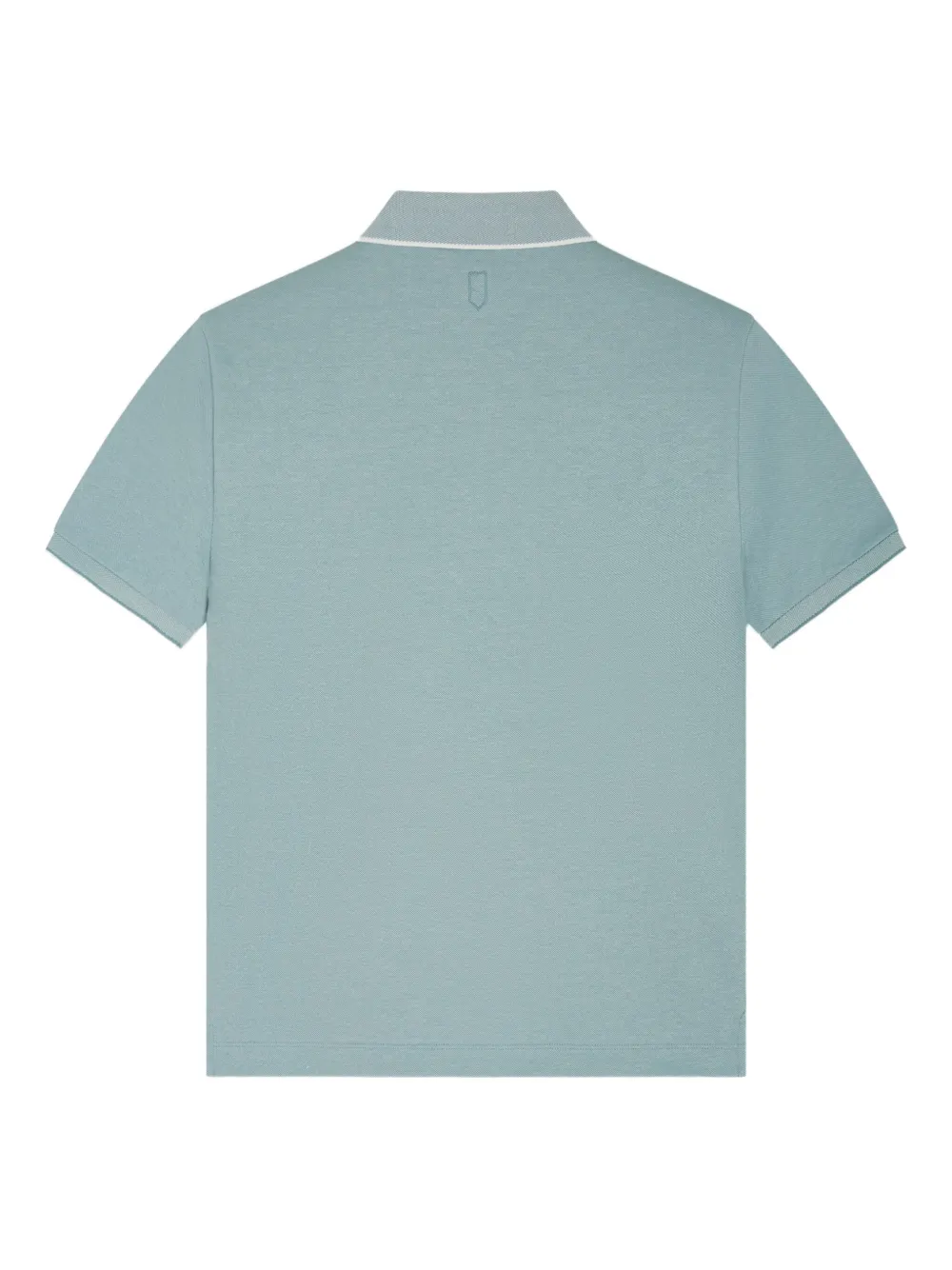 Canali contrast-trim piqué polo shirt - Blauw