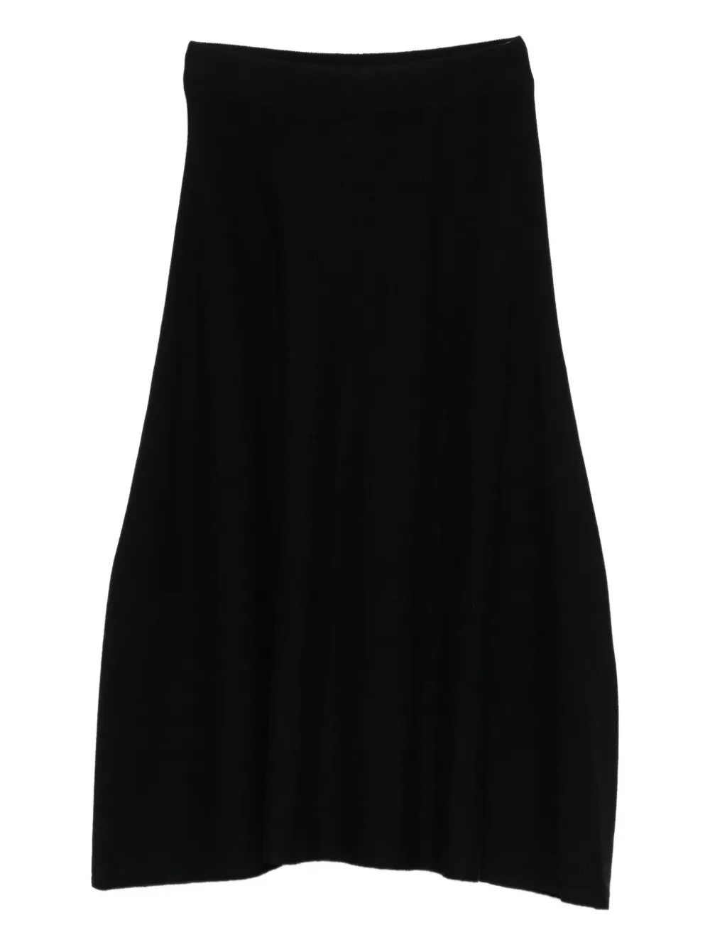 Gran Sasso Knitted Midi Skirt In Black