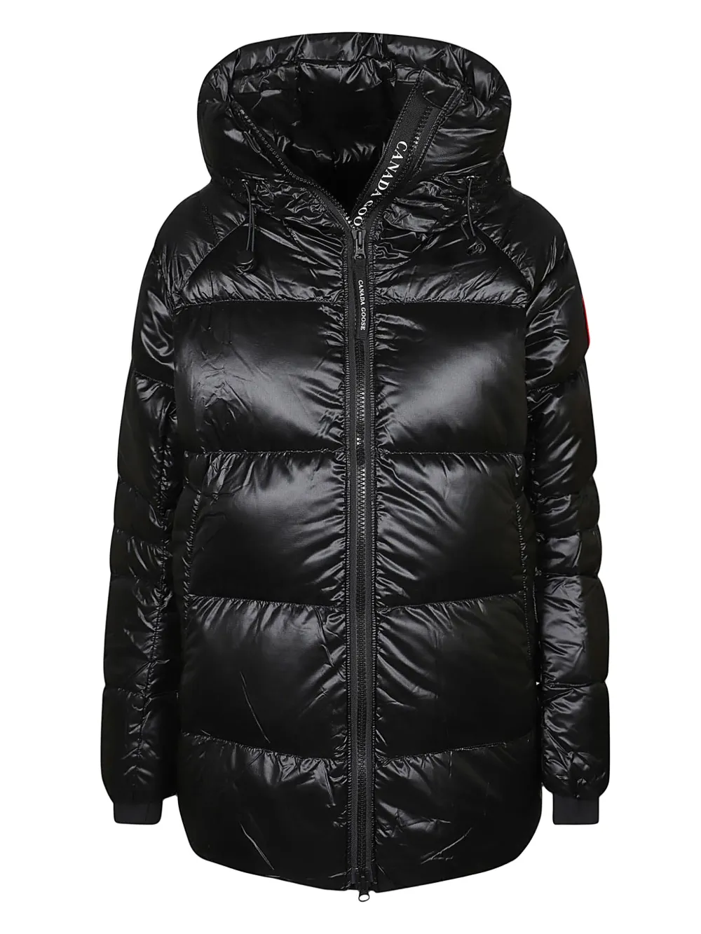 Canada Goose Cypress Hooded Puffer Jacket In Black