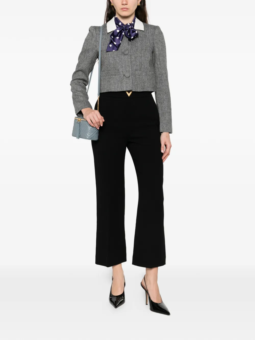 Valentino Garavani vltn straight-leg trousers - Zwart